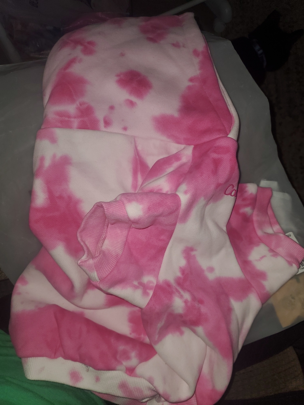 Dogs Pink Tie-Dye Hoodie